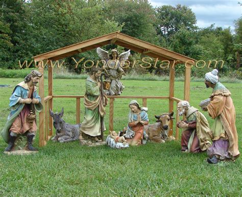 cheap outdoor nativity sets